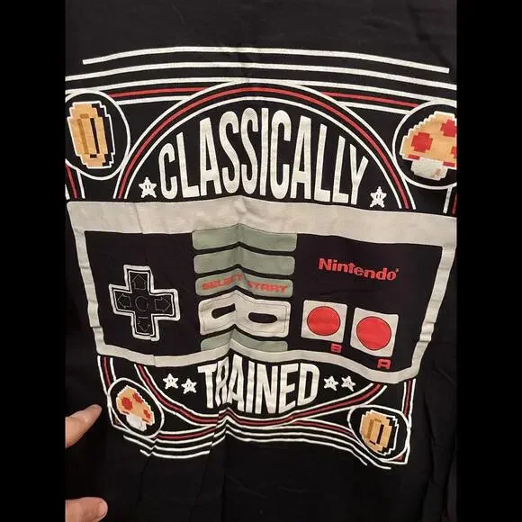 Nintendo T-Shirt Mens 2XL Entertainment System Black NES Classically Trained - Picture 2 of 6